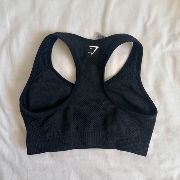 Gymshark Black Vital Seamless Sports Bra - Picture 2 of 2